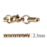 IP Rose Gold(Ion Plating) Stainless Steel Chain with No Stone