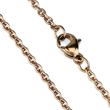 IP Rose Gold(Ion Plating) Stainless Steel Chain with No Stone