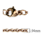 IP Rose Gold(Ion Plating) Stainless Steel Chain with No Stone