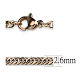 IP Rose Gold(Ion Plating) Stainless Steel Chain with No Stone
