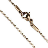 IP Rose Gold(Ion Plating) Stainless Steel Chain with No Stone
