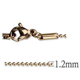 IP Rose Gold(Ion Plating) Stainless Steel Chain with No Stone