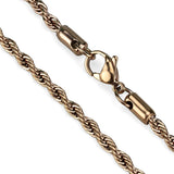IP Rose Gold(Ion Plating) Stainless Steel Chain with No Stone