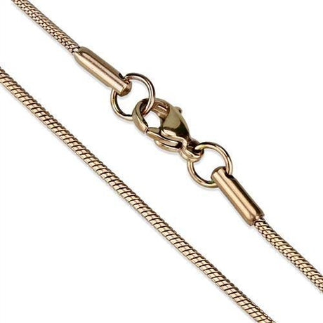 IP Rose Gold(Ion Plating) Stainless Steel Chain with No Stone