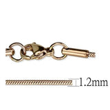 IP Rose Gold(Ion Plating) Stainless Steel Chain with No Stone