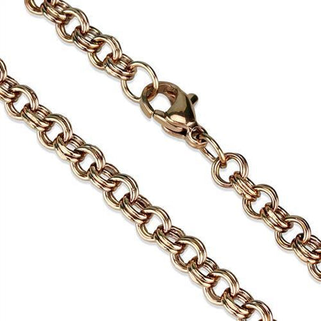 IP Rose Gold(Ion Plating) Stainless Steel Chain with No Stone