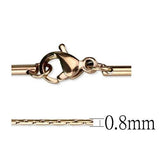 IP Rose Gold(Ion Plating) Stainless Steel Chain with No Stone