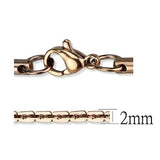 IP Rose Gold(Ion Plating) Stainless Steel Chain with No Stone