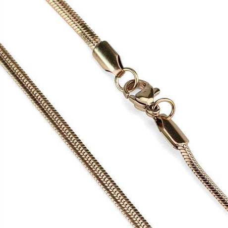 IP Rose Gold(Ion Plating) Stainless Steel Chain with No Stone