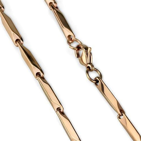 IP Rose Gold(Ion Plating) Stainless Steel Chain with No Stone