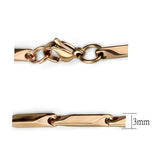IP Rose Gold(Ion Plating) Stainless Steel Chain with No Stone