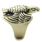 IP Antique Copper Stainless Steel Ring with Epoxy  in Jet