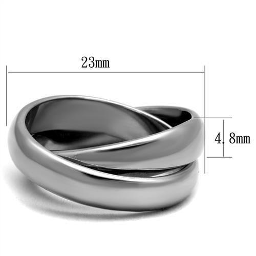 High polished (no plating) Stainless Steel Ring with No Stone