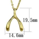 IP Gold(Ion Plating) Stainless Steel Chain Pendant with No Stone