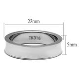 High polished (no plating) Stainless Steel Ring with No Stone
