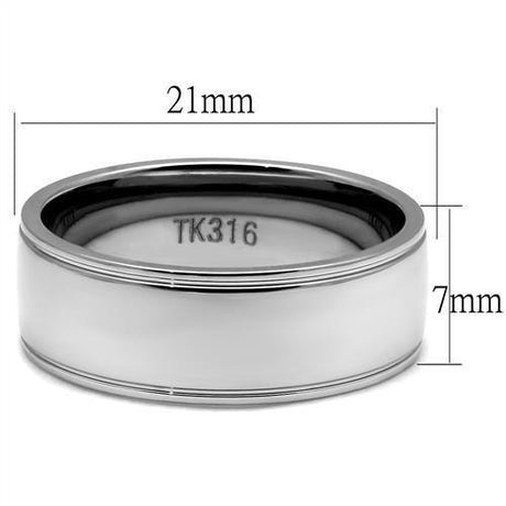 High polished (no plating) Stainless Steel Ring with No Stone