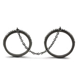 IP Light Black  (IP Gun) Stainless Steel Ring with Top Grade Crystal  in Jet