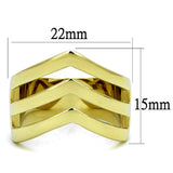 IP Gold(Ion Plating) Stainless Steel Ring with No Stone