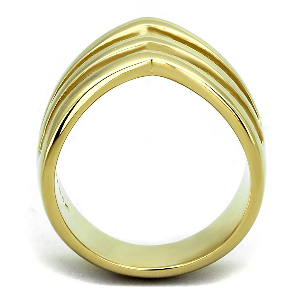 IP Gold(Ion Plating) Stainless Steel Ring with No Stone