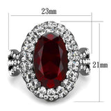 IP Light Black  (IP Gun) Stainless Steel Ring with Synthetic Synthetic Glass in Siam