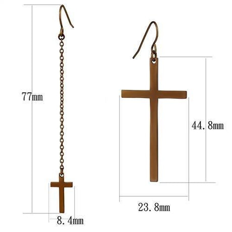 IP Coffee light Stainless Steel Earrings with No Stone
