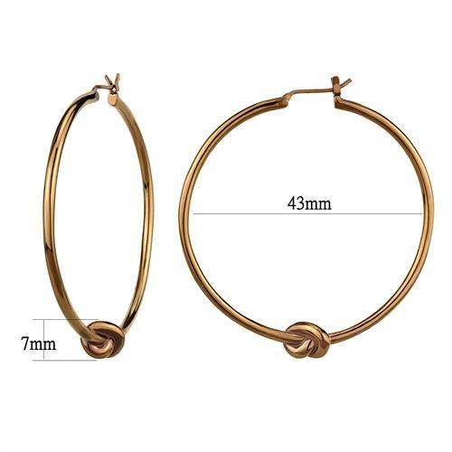IP Coffee light Stainless Steel Earrings with No Stone