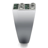High polished (no plating) Stainless Steel Ring with Leather  in Assorted