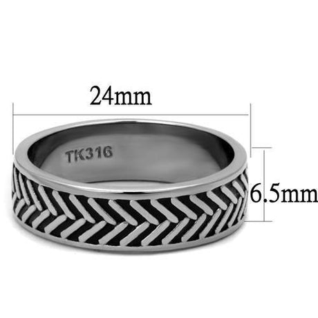 High polished (no plating) Stainless Steel Ring with No Stone