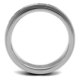 High polished (no plating) Stainless Steel Ring with Epoxy  in Jet