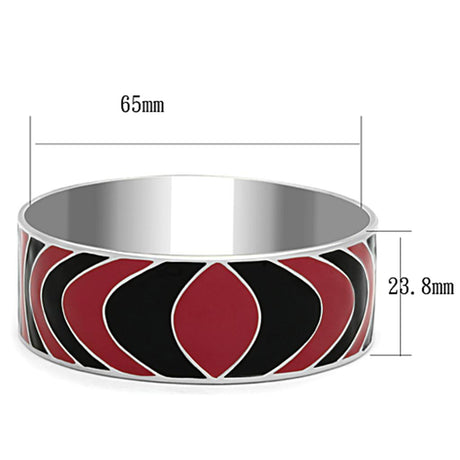 High polished (no plating) Stainless Steel Bangle with Epoxy  in Multi Color