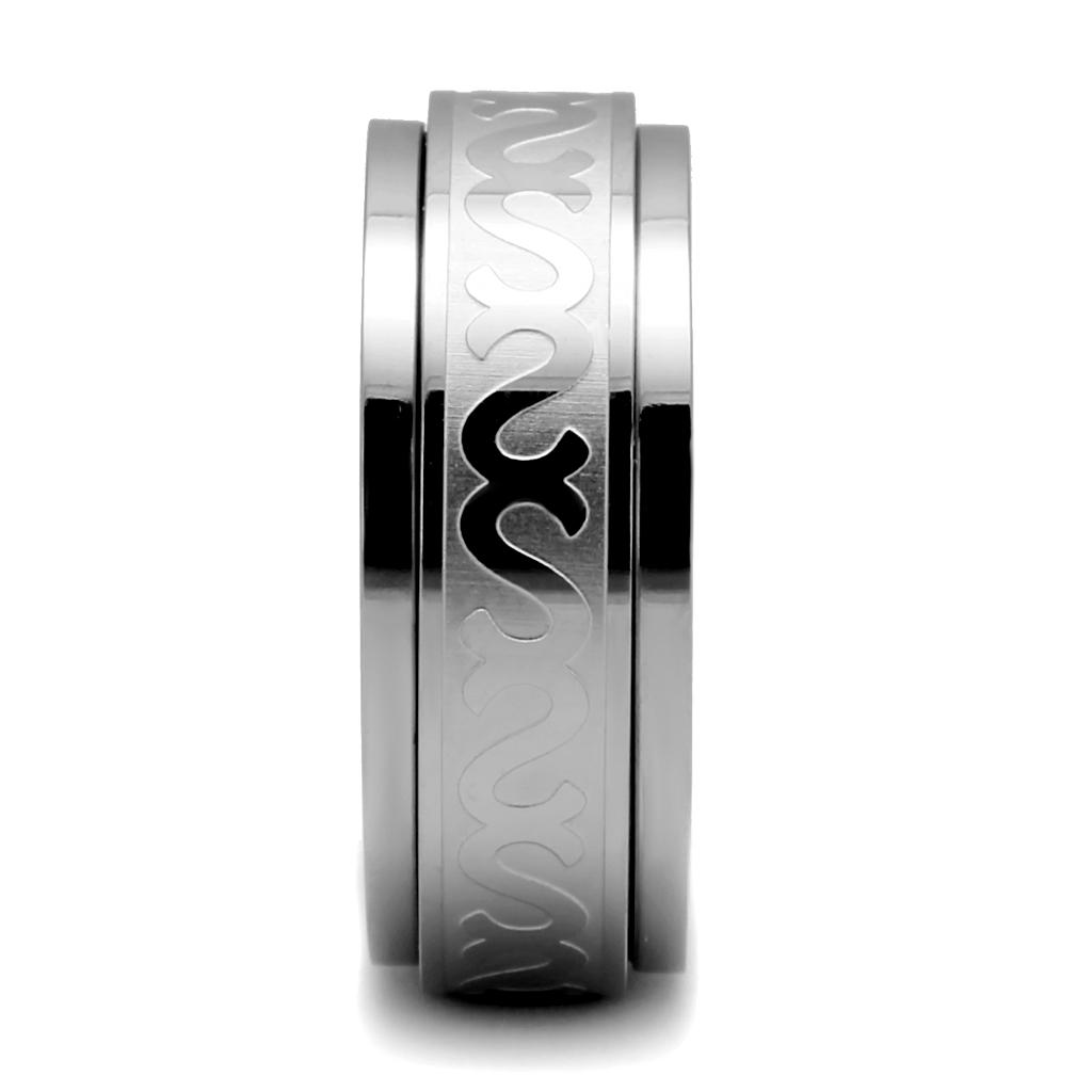 High polished (no plating) Stainless Steel Ring with No Stone