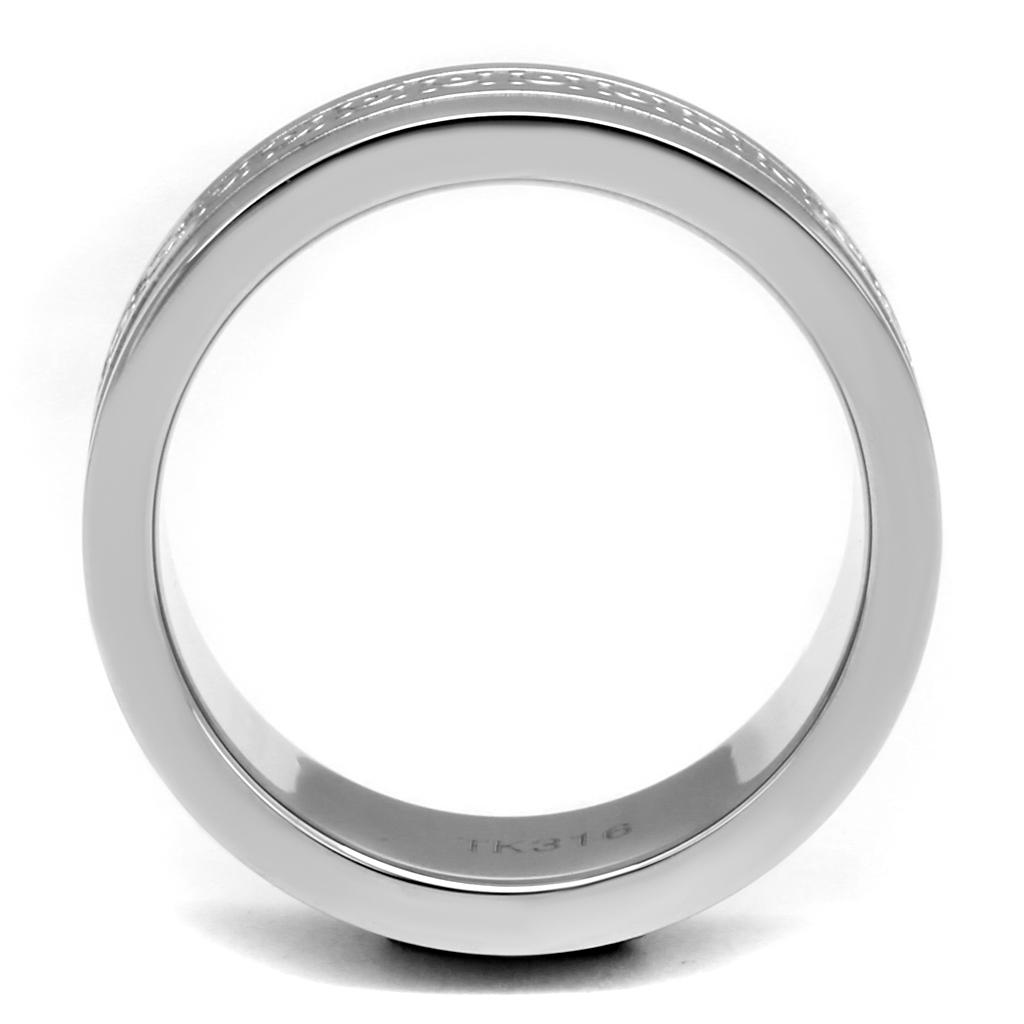 High polished (no plating) Stainless Steel Ring with No Stone