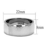 High polished (no plating) Stainless Steel Ring with No Stone