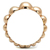 IP Rose Gold(Ion Plating) Stainless Steel Ring with No Stone