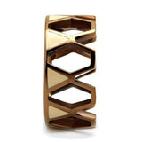 IP Coffee light Stainless Steel Ring with Epoxy  in Champagne