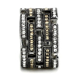 High polished (no plating) Stainless Steel Ring with Top Grade Crystal  in Multi Color