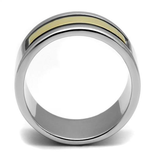 Two-Tone IP Gold (Ion Plating) Stainless Steel Ring with Epoxy  in Jet