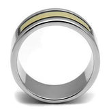 Two-Tone IP Gold (Ion Plating) Stainless Steel Ring with Epoxy  in Jet