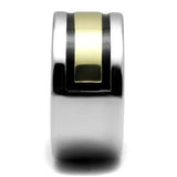 Two-Tone IP Gold (Ion Plating) Stainless Steel Ring with Epoxy  in Jet