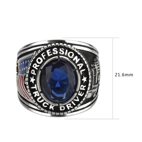 Trucker Ring in Montana Blue