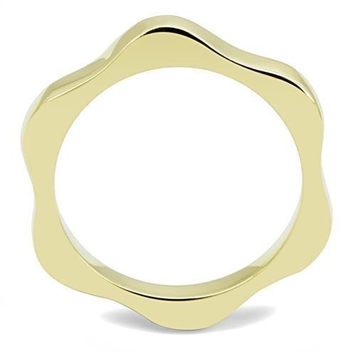 IP Gold(Ion Plating) Stainless Steel Ring with No Stone