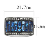 IP Black(Ion Plating) Stainless Steel Ring with Synthetic Synthetic Glass in Montana