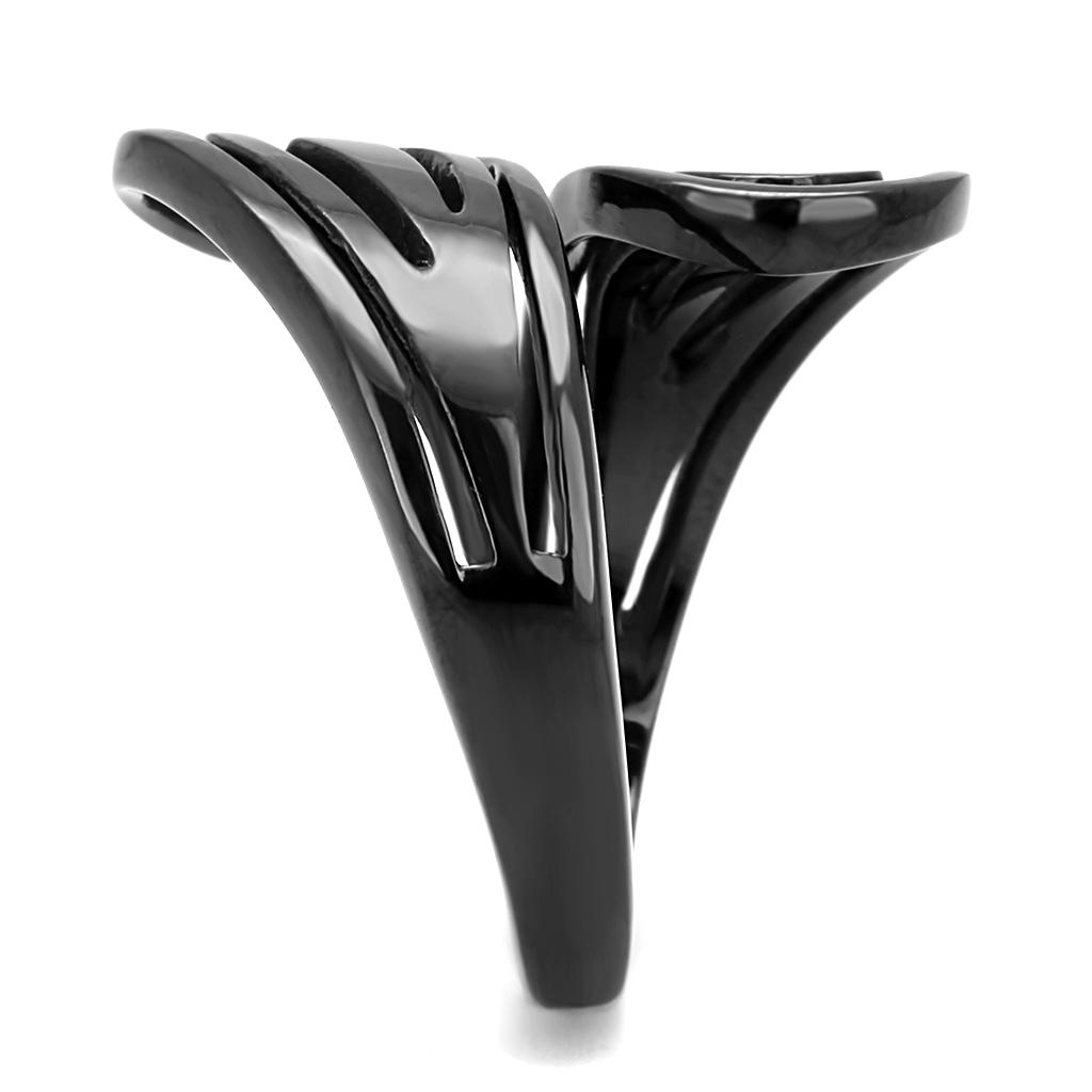 IP Black(Ion Plating) Stainless Steel Ring with No Stone