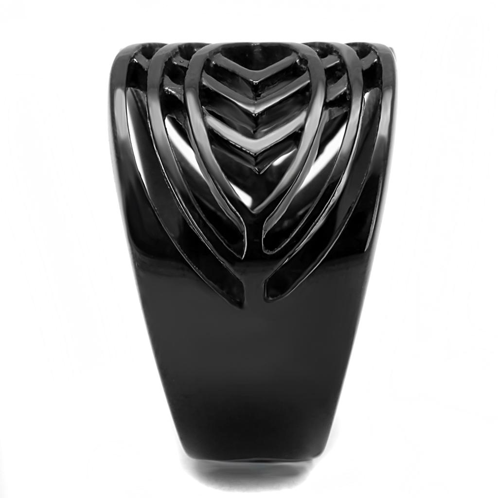 IP Black(Ion Plating) Stainless Steel Ring with No Stone