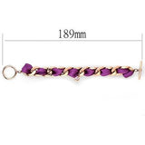 IP Rose Gold(Ion Plating) Stainless Steel Bracelet with Top Grade Crystal  in Rose