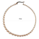 IP Rose Gold(Ion Plating) Stainless Steel Earrings with No Stone