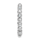 High polished (no plating) Stainless Steel Ring with AAA Grade CZ  in Clear