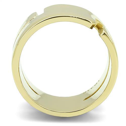 IP Gold(Ion Plating) Stainless Steel Ring with No Stone