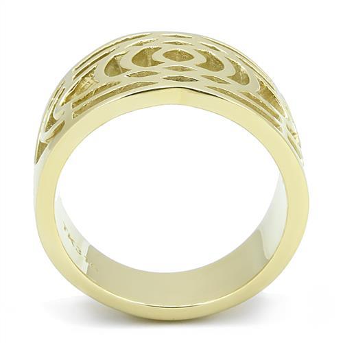 IP Gold(Ion Plating) Stainless Steel Ring with No Stone