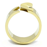 IP Gold(Ion Plating) Stainless Steel Ring with No Stone